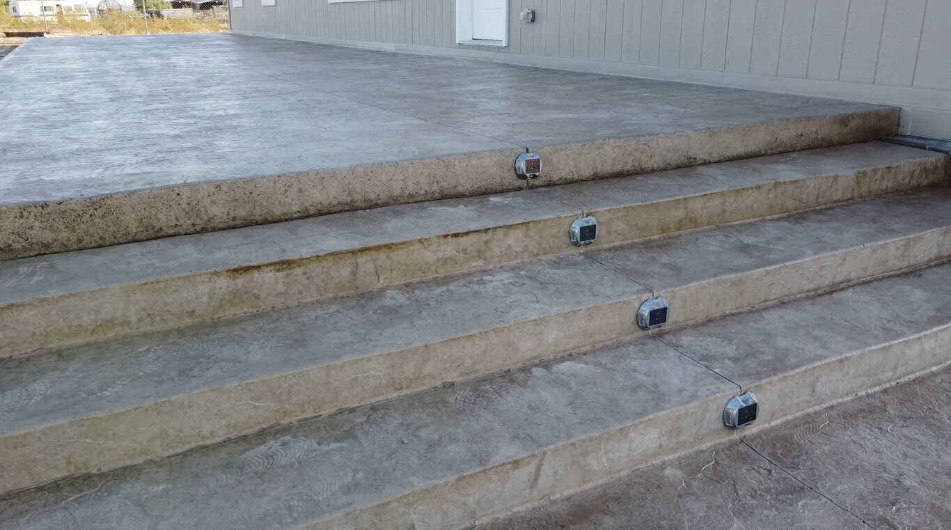 Elegant concrete steps with embedded lighting in Milford, CT